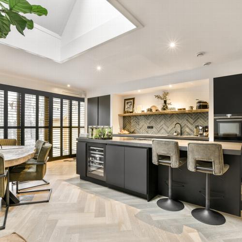 Open plan kitchen in home extension